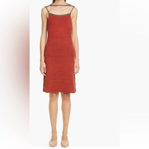 Eckhaus Latta Terracotta Knit Midi Dress